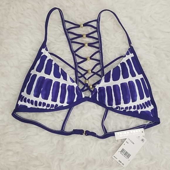 💕TRINA TURK💕 Algiers Fixed Tri Bra Bikini Top - Picture 8 of 8